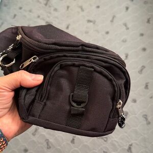 Sleek Black Men's Belt Bag